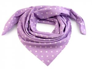 Bavlněný šátek s puntíky 65x65 cm - 39 (bsp057) fialová lila