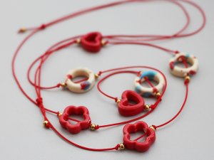 Porcelánové korálky / komponenty k výrobě ozdob a přívěsků