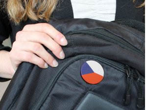 Brož / placka vlajka Česká republika Ø3,5 cm