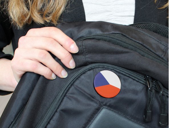 Brož / placka vlajka Česká republika Ø3,5 cm