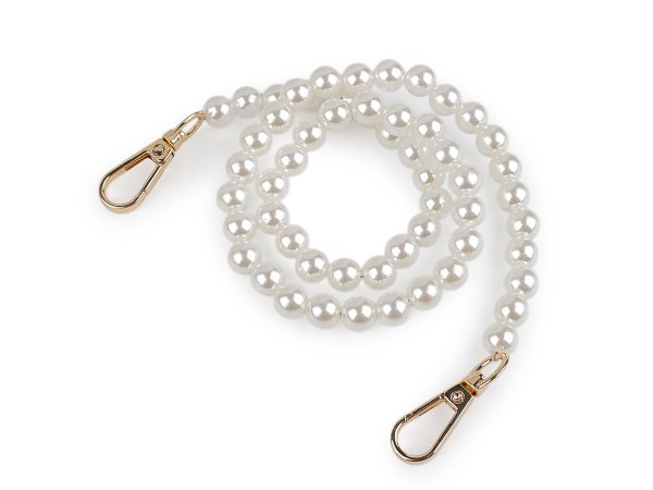 Perlový řetízek / ucho na kabelky a telefony délka 60 cm