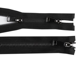 Zip kovový No 5 dělitelný 2 jezdce / dvoucestný 50 cm