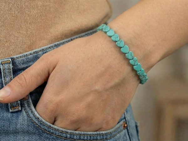 Minerální a skleněné korálky srdce Ø6 mm