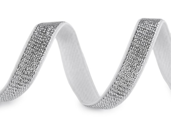 Pruženka brokátová / ramínková šíře 10 mm s lurexem