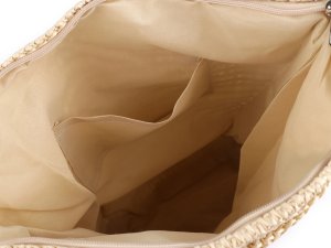 Háčkovaná kabelka z rafie - lýka se zipem 33x36 cm