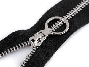 Kovový zip No 5 délka 70 cm s ozdobným jezdcem