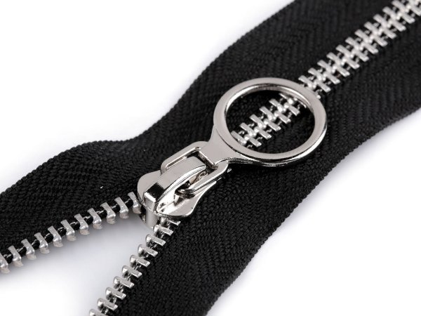 Kovový zip No 5 délka 70 cm s ozdobným jezdcem