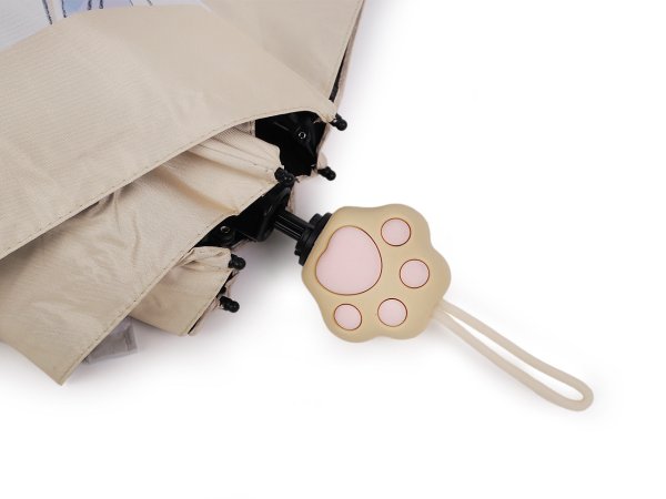 Dětský skládací mini deštník kočka s rukojetí tlapka