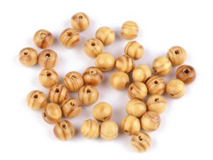 Dřevěné korálky Strip Ø10 mm