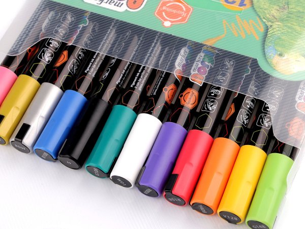 Kreativní akrylový fix / popisovač sada 12 ks, 4 mm