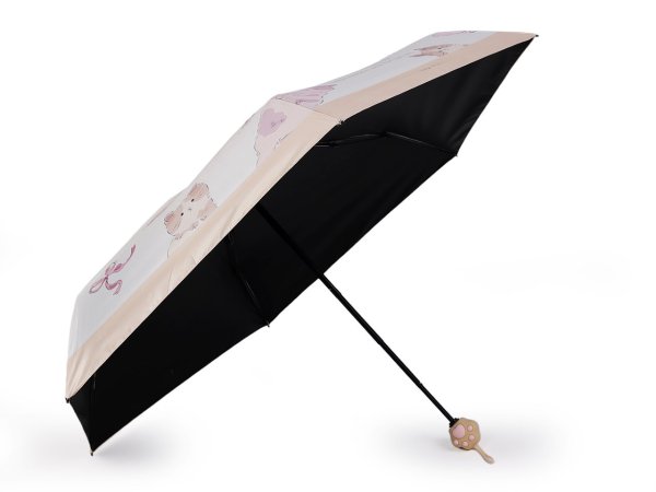 Dětský skládací mini deštník kočka s rukojetí tlapka