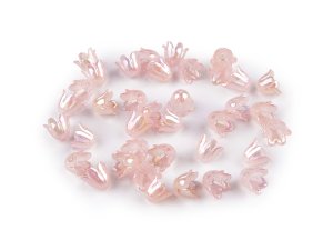 Plastové korálky zvoneček / sukýnka s AB efektem 9x11 mm