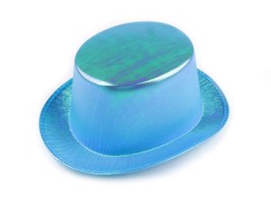 Karnevalový klobouk / cylindr metalický