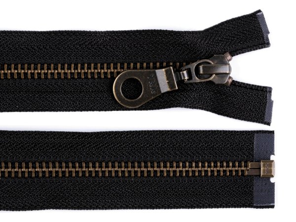 Staromosazný zip YKK No 5 délka 75 cm bundový