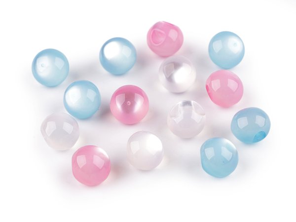 Perla k našití / knoflík kočičí oko Ø11 mm