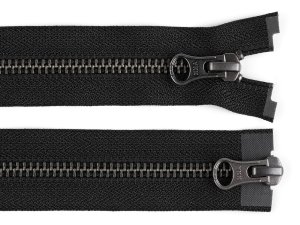 Zip kovový YKK No 5 dělitelný 2 jezdce / dvoucestný 60 cm na kožené bundy
