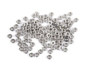 Plastové korálky rondelky / mezidíly Ø6 mm metalické