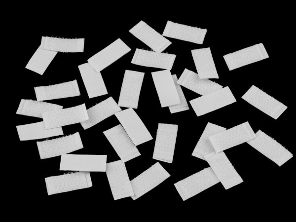 Suchý zip samolepicí obdélníčky sypané 10x20 mm