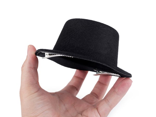 Mini klobouček /  fascinátor k dozdobení Ø13,5 cm