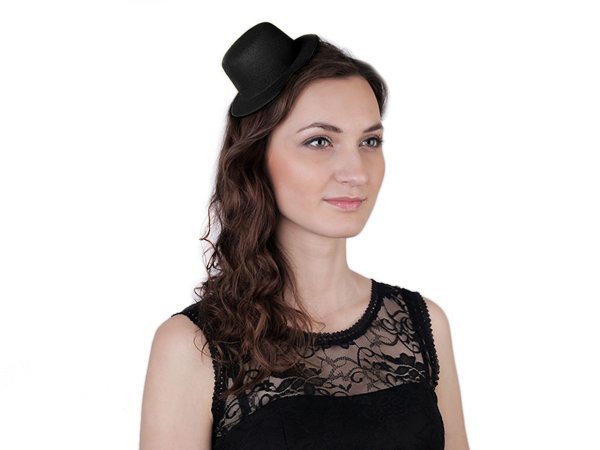 Mini klobouček /  fascinátor k dozdobení Ø13,5 cm