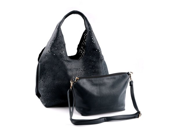 Kabelka s vysekávaným vzorem 2v1 43x26 cm