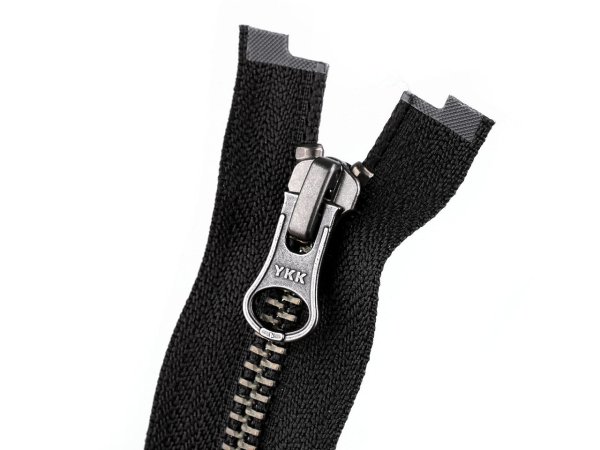 Zip kovový YKK No 5 dělitelný 2 jezdce / dvoucestný 70 cm na kožené bundy