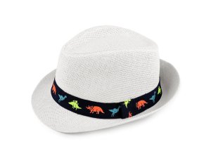 Dětský letní klobouk / slamák auta a dinosauři