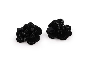 Flitrový květ s korálky Ø3,8 cm