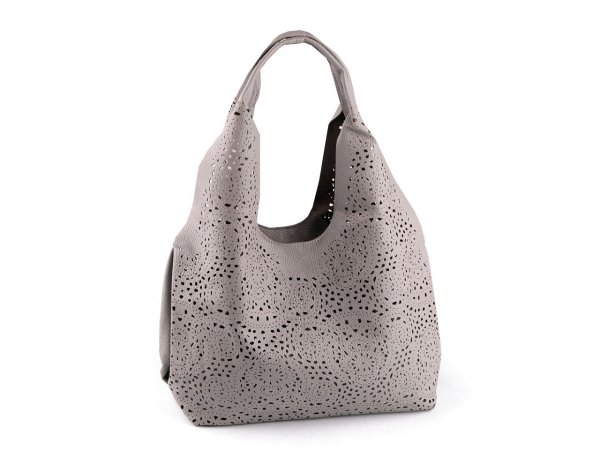Kabelka s vysekávaným vzorem 2v1 43x26 cm
