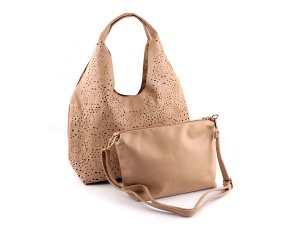 Kabelka s vysekávaným vzorem 2v1 43x26 cm