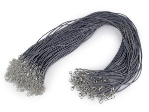 Splétaná šňůrka s karabinkou délka 45 cm