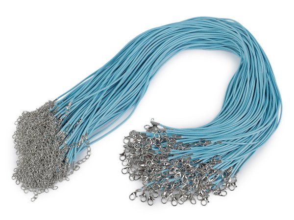 Splétaná šňůrka s karabinkou délka 45 cm