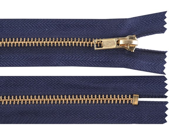 Kovový zip No 5 délka 14 cm (jeansový)
