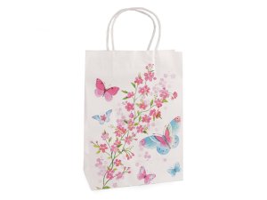 Dárková taška květy a motýli