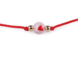 Náramek shamballa srdíčko