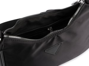 Kabelka nylonová 2v1 se stříbrným řetízkem 26x16 cm