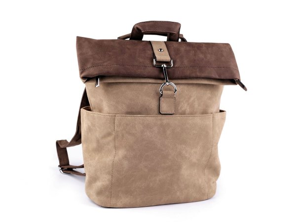 Dámský batoh / kabelka 2v1 z imitace broušené kůže 35x37 cm
