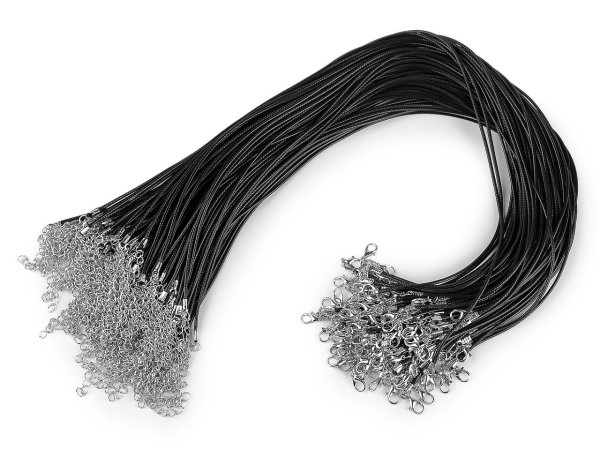 Splétaná šňůrka s karabinkou délka 45 cm