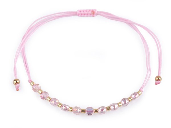 Náramek shamballa broušené korálky s AB efektem