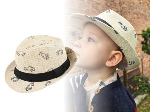Dětský letní klobouk / slamák auta
