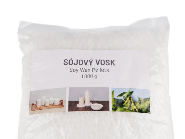 Vosk sójový - peletky k výrobě svíček 1000 g