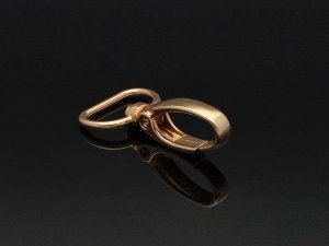 Karabina kovová otočná průvlek 20 mm zlatá BREX