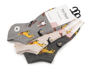 Bavlněné ponožky kotníkové psi Emi Ross unisex