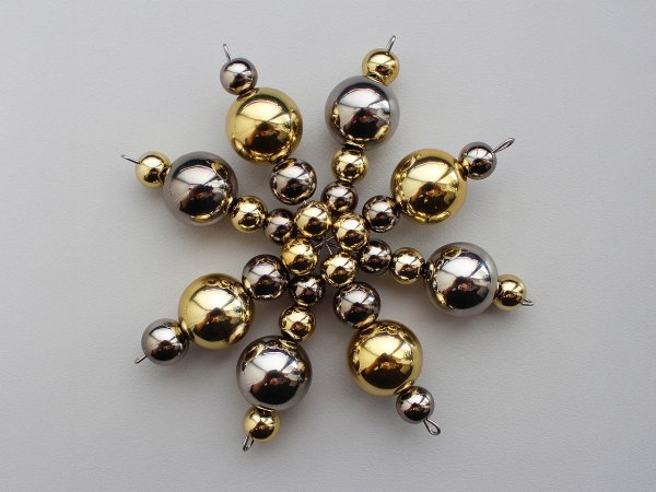 Vánoční hvězda / vločka drátěný základ na korálkování Ø12 cm