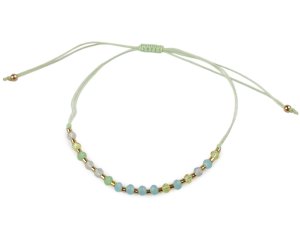 Náramek shamballa broušené korálky s AB efektem