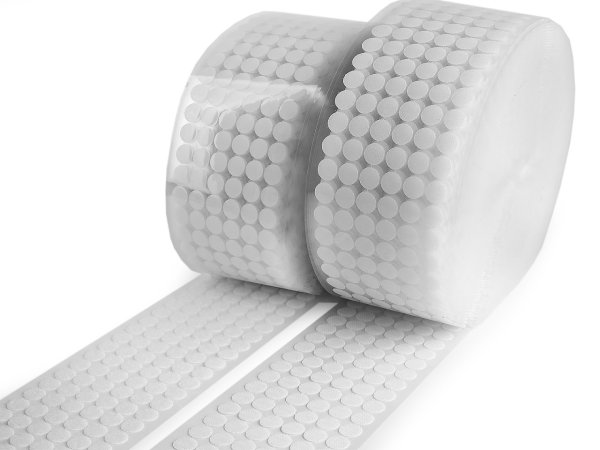 Suchý zip samolepicí kolečka komplet Ø10; 15 mm v rolích