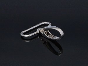 Karabina kovová otočná průvlek 40 mm lesklá BREX