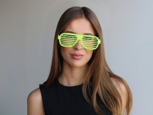 Párty / karnevalové brýle neonové svítící ve tmě
