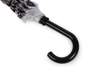 Dámský / dívčí průhledný vystřelovací deštník leopard