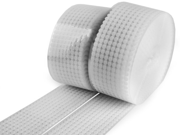 Suchý zip samolepicí kolečka komplet Ø10; 15 mm v rolích
